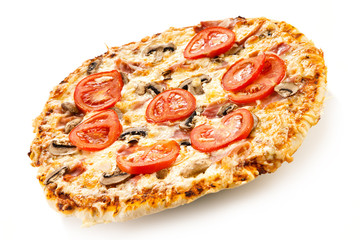 Pizza on white background 