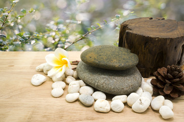 Spa elements with Beautiful natural background