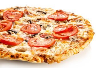 Pizza on white background 