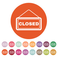 The closed icon. Locked symbol. Flat