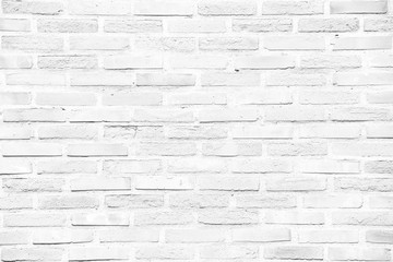 White grunge brick wall texture background