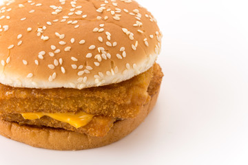 hamburgers on white background