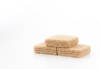 coffee wafer on white background