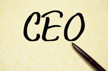 CEO word write on paper