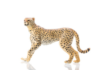 toy cheetah on white