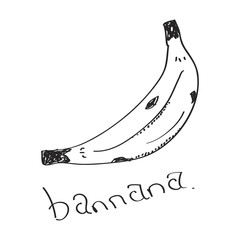 Simple doodle of a banana