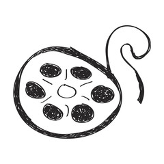 Simple doodle of a film reel
