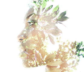 Double exposure portrait