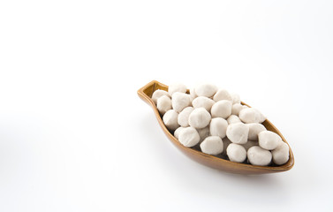 skewers of pork balls or pork meatballs