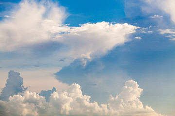 colorful dramatic sky with cloud at sunset