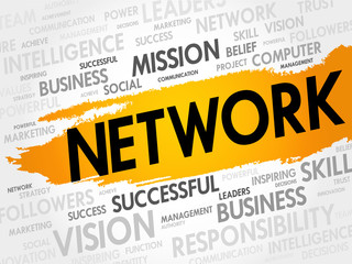 NETWORK word cloud, business concept