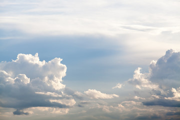 colorful dramatic sky with cloud at sunset