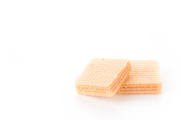 orange wafer on white background