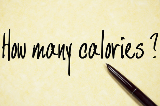 How Many Calories Question Write On Paper