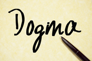 dogma word write on paper