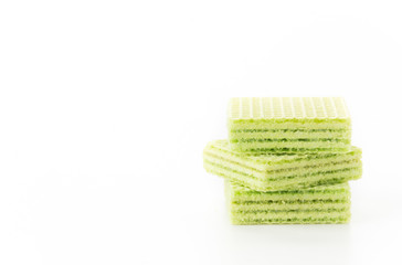 pandanus wafer on white background