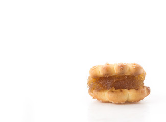 coconut biscuit with pineapple jam