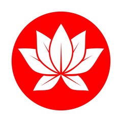 Lotus flower red circle