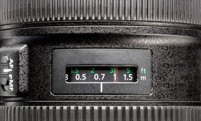 Close up of modern camera