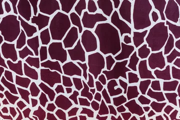 Rolgordijnen texture of print fabric striped giraffe © photos777
