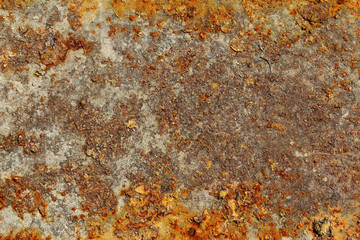 Texture of old and rusty metal plate
