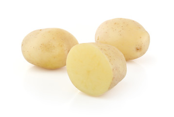 Potatoes isolated on white background