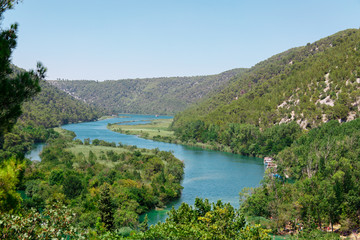Fototapeta na wymiar the Krka river in Croatia