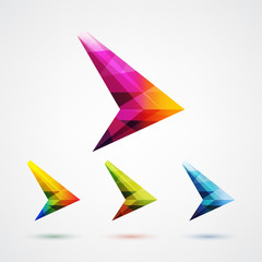 Arrow symbol logo design element.