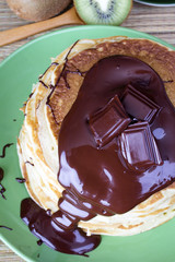 pancakes with chocolate