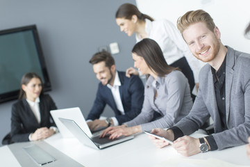 Fototapeta premium Young people in the office