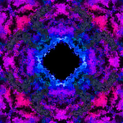 Colorful electrical discharge or ice in purple blue 3D illusion made seamless
