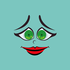 Cartoon face design 