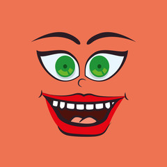 Cartoon face design 