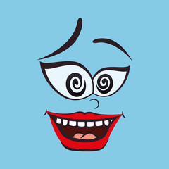 Cartoon face design 