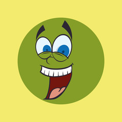 Cartoon face design 