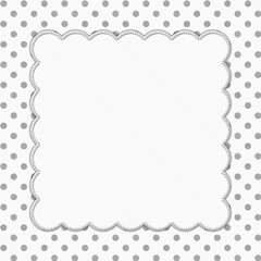 Gray and White Polka Dot Frame Background