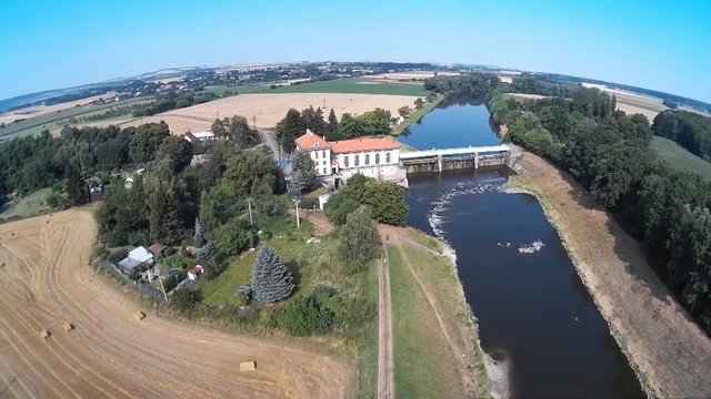 hydroelectric power station in Kromeriz,first Kaplan water turbine in Czech republic