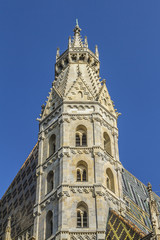 Fototapeta na wymiar St. Stephen's Cathedral (Stephansdom) in Vienna, Austria. 
