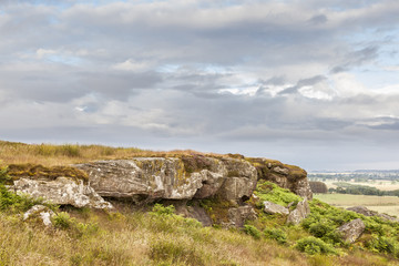 View of Shaftoe Craggs, Northumberland. England,UK.