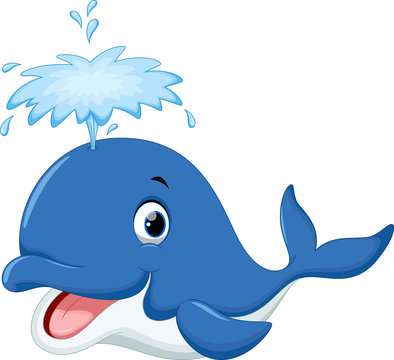 Cute whale cartoon Stock Vector | Adobe Stock