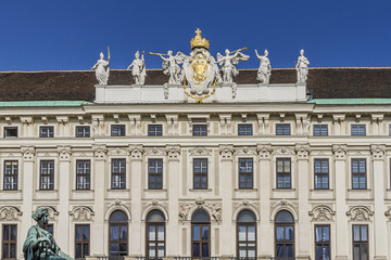 Decorations on Hofburg palace, Vienna; Austria.