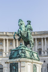 Fototapeta na wymiar Monument of Prinz Eugen of Savoy in Hofburg, Vienna, Austria.