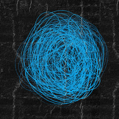 Abstract blue figure vector