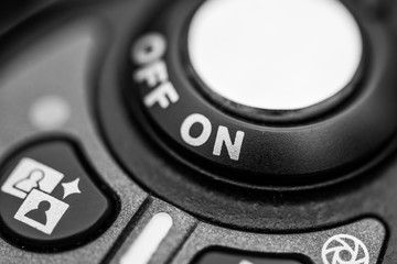 On off button of a camera