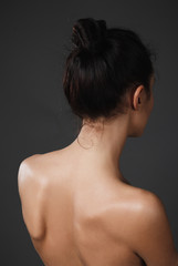 Fototapeta premium beautiful young woman with healthy face and clean skin 