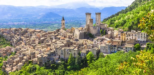 Gartenposter beautiiful medieval villages of Italy - Pacentro (Abruzzo) © Freesurf