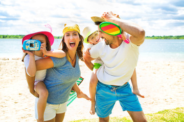 Family beach time