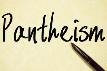 pantheism word write on paper