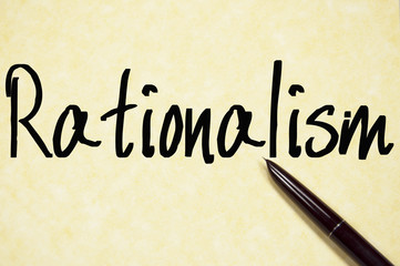 rationalism word write on paper