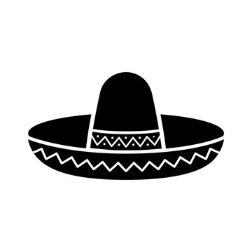 Sombrero / Mexican hat flat icon for apps and websites 